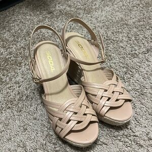 Tan Wedges/Heels
